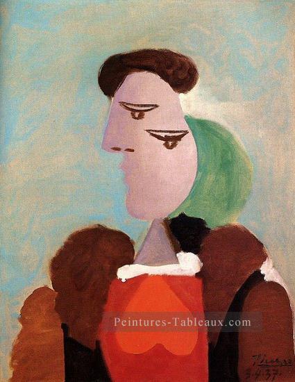 Portrait Femme 1937 cubisme Pablo Picasso Peintures à l'huile
